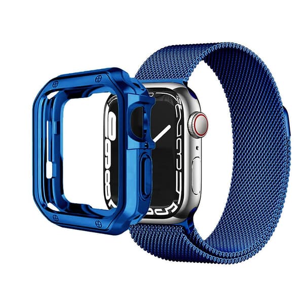 Til Apple-Watch7 41/45mm Vaskbart etui TPU Cover Stødsikkert Fuld Bumper til Green