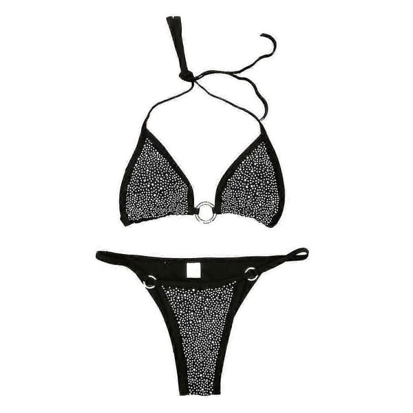 Kvinner skinnende bikini mikro sexy string todelt badedrakt dame thong badetøy