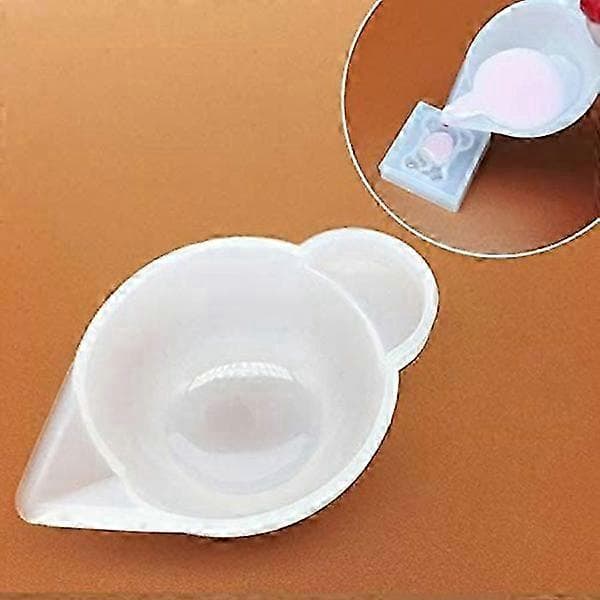 Minimätkopp för harts, 10 st silikonformdispenser transparent  white