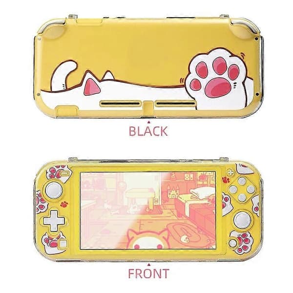 DATA FROG Halkskyddande väska kompatibel-Nintendo Switch Lite Klart hårt skal för NS Switch Lite speltillbehör A set E
