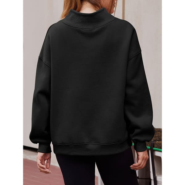 Dame Oversized Sweatshirts Polokrave Trøje Langærmet Hættetrøjer Efterårsmode Tøj Sort Black L