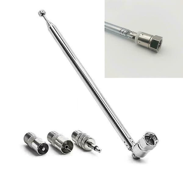 【2F】75 Ohm Teleskopisk DAB Radioantenne For HiFi AV-mottaker Minisystem, FM