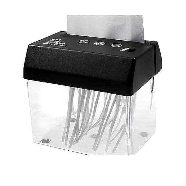 【2F】Bærbar USB-drevet elektrisk dokumentmakulator til kontor- og hjemmebrug Black