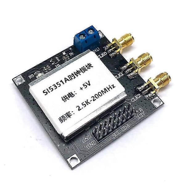 SI5351 Modul Högprecisions RF-klockgenerator 2.5K-200MHZ Klocksignalgeneratormodul med skärm Random