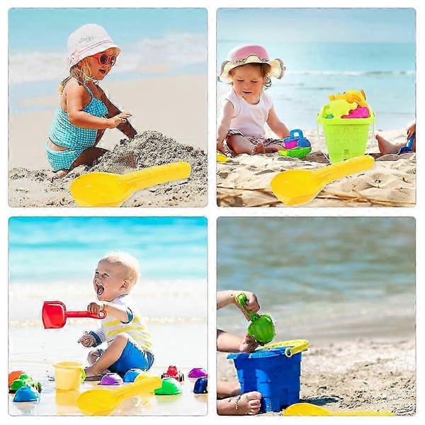 8 st strandspadar i plast, strandspadar, strandleksaker, sandlådespadleksaker
