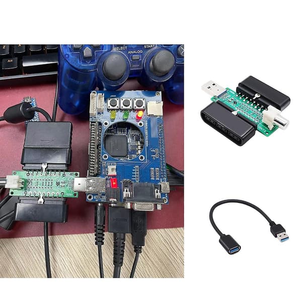 Sett SNAC PS PSX-kontrolleradaptertilbehørkonverter med USB 3.0-kabel