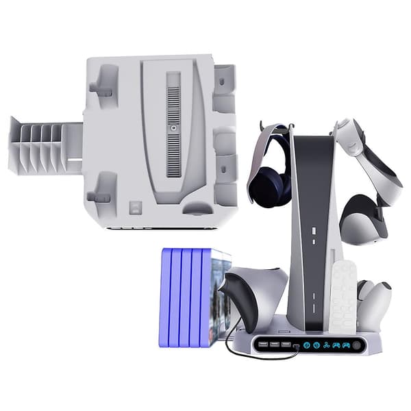 VR-hodesett kjølevifte kontroller ladestasjon kraftig vifte for PS VR 2/PS5