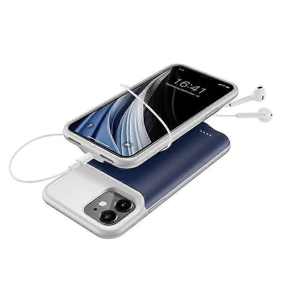 6000mAh Oppladbart Batteri Mobiltelefon Lader Deksel Kompatibel For iPhone 12 mini 5.4 tommer Blue