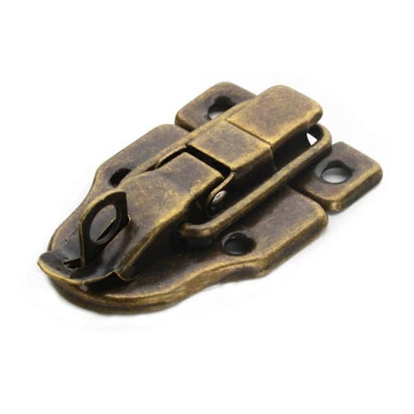 2-pack bagagelucka anknäbbad hasp resväska verktygslåda retrostil trälåda vipplås Bronze