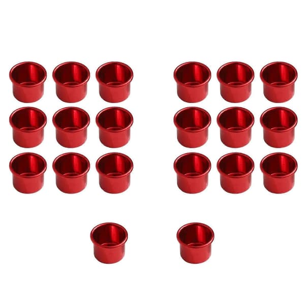 hg 20 stk. metall lysestake bord lyskopp til Thanksgiving peismiddag sølv [2F] Red