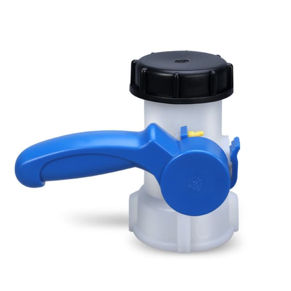 Universal IBC-adapter til IBC-vandtank, IBC-tank, 62 mm IBC-hane, DN40 spjældventil