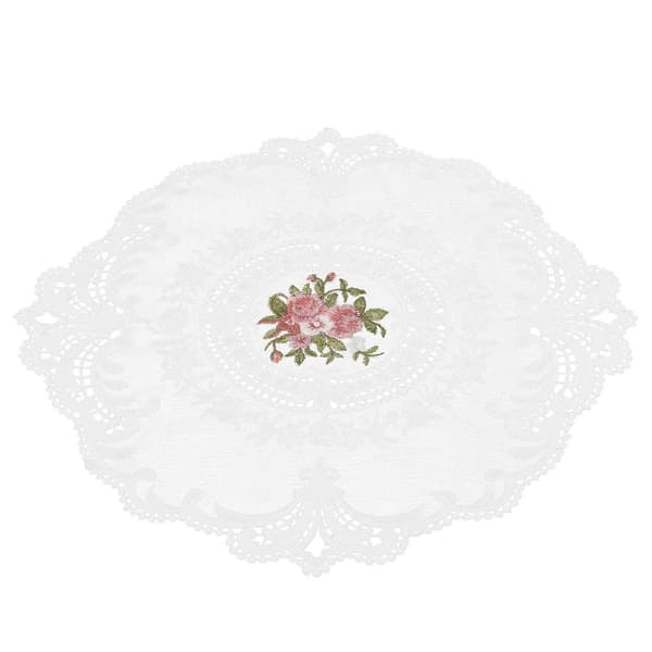 Broderad koppmatta retrodesign för hemmet 2 st bomullsdukstabletter