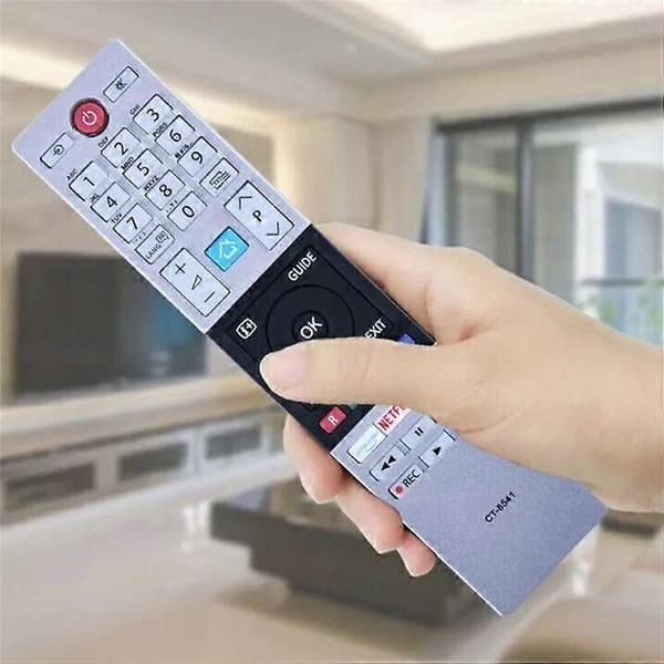 CT-8541 Fjernkontroll i plast for TOSHIBA Smart TV, erstatningsfjernkontroll MultiColor