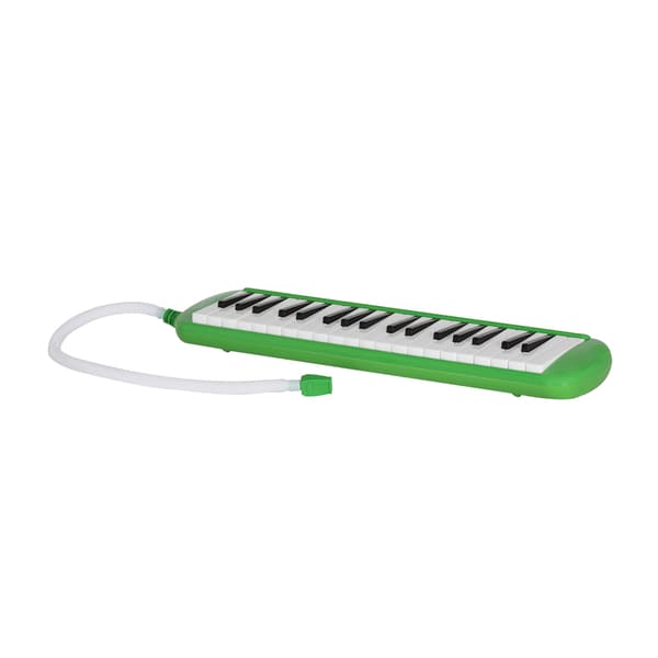 [2F] Melodika i plast for barn, 37 tangenter, gave til barn, musikkinstrumentsett (grønn)