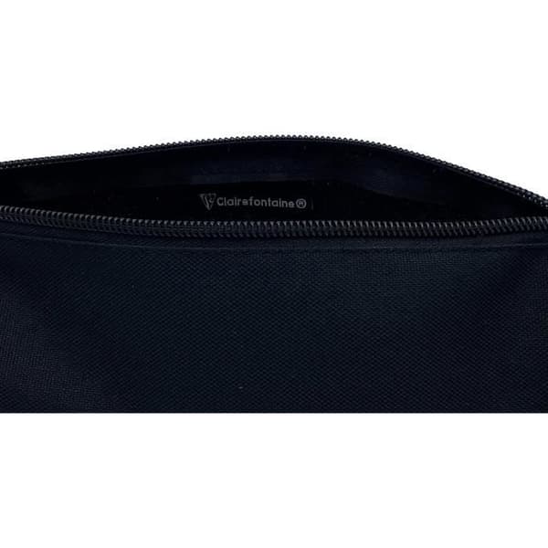 Basic pyöreä penaali - Musta - Suuri - Ø7x22 cm - 600D polyesteri - Tukeva vetoketju - Alkaen 6 vuotta+