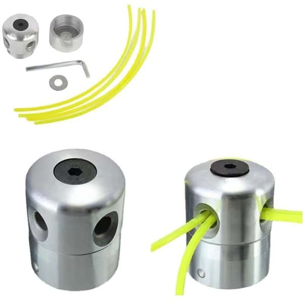 2 stk Børstemaskin Hode Aluminiumstråd Universal Trimmerhode Nylon Tråd På Gressklipper Tilbehør--