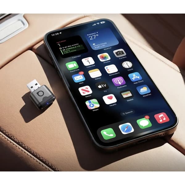 Ottocast Mini Aura 2026 Trådløs CarPlay & Android Auto-adapter USB