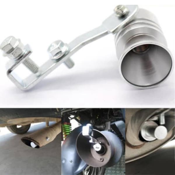 Bil Turbo Fløyte Universal Eksosrør Turbo Fløyte for ATV Biltilbehør Black