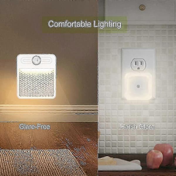 Oppladbart bevegelsessensorlys, veggfotlys, varmhvitt, automatiske LED-nattlys, holder [2F]