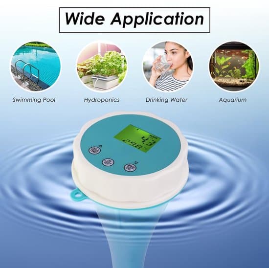 Intelligent vandkvalitetstester: Bluetooth 6-i-1 flydende monitor til pools, spabade/hydroponics - Måler pH, EC, ORP, klor, salinitet/temperatur