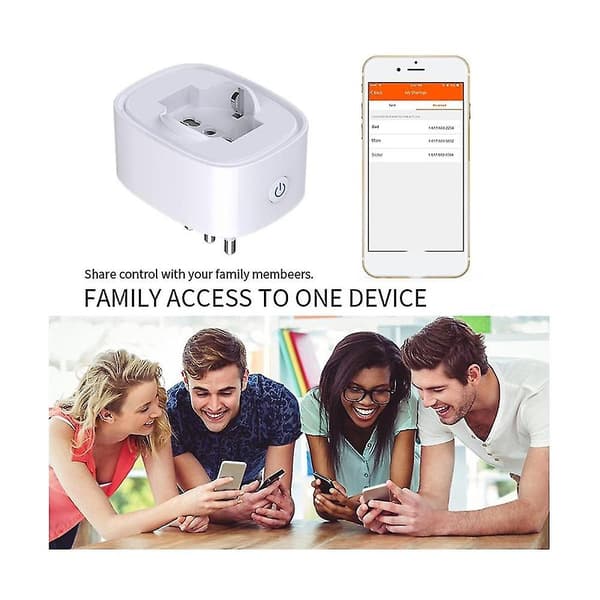 Tuya Wifi Smartplugg Stikkontakt 16a Strømovervåking Tidsfunksjon Smart Life App-kontrolluttak for Ale