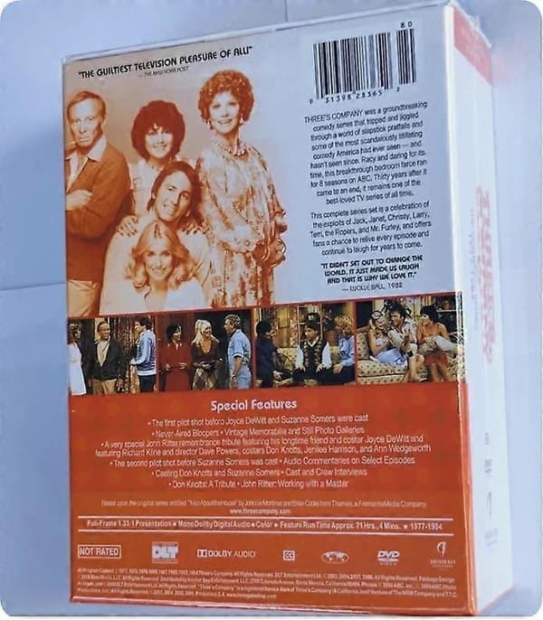 Three's Company: Den komplette serie sæson 1-8 (DVD, 2018, 29-Disc sæt) NY