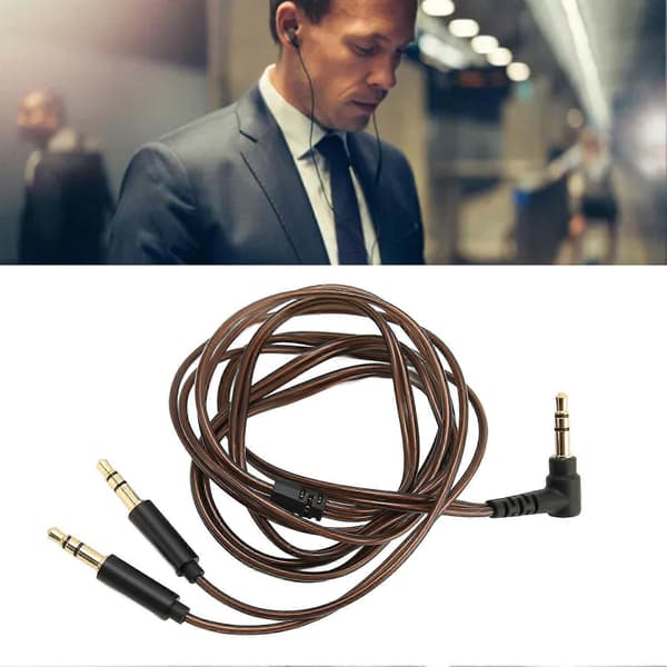 3,5 mm til dobbelt 3,5 mm jack han-kabel OFC-kerne hovedtelefonopgraderingskabel til Hifiman Sundara til Arya til Ananda 2025th