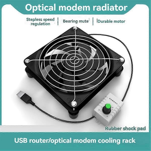 [2F]USB 5V Køleventilator Stærk Vindkraft Hurtig Køling 120mm Køleventilator til Router PC Køler TV Boks med