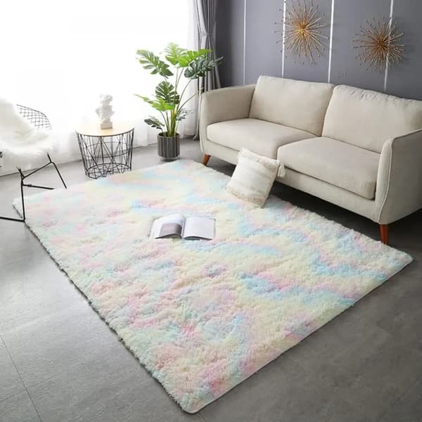 Hög lugg matta Hög lugg regnbågsmatta, 120x160cm