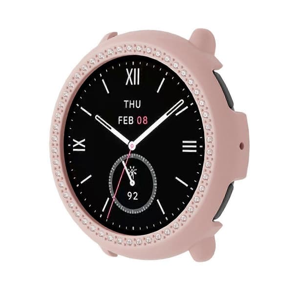 Diamant Halvtäckande PC Klockskyddsfodral för Amazfit Active 2 Pink