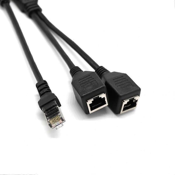 Uros-2 hun RJ45 splitter Ethernet 2-i-1 internetadapterkabelseparator