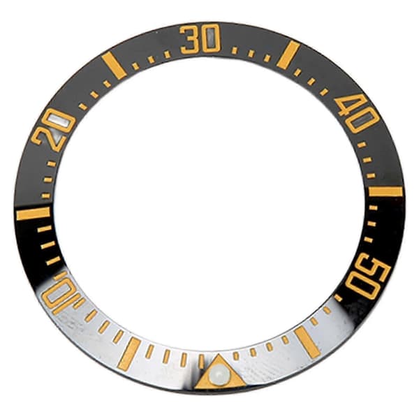 Urkransring 40 mm keramik til Rolex Deepsea erstatningstilbehør Black Base Gold Digit