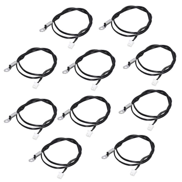 10 stk NTC termistor temperatursensor sonde rund lug kaldpresset terminalkontakt 500mm10K B3435