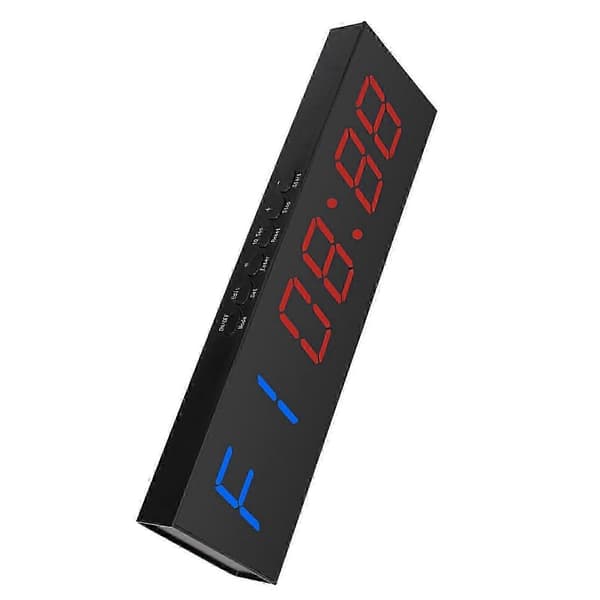 LED Gym Timer Stoppur med Fjärrkontroll, Nedräkning/Uppräkning Klocktimer, Intervalltimer