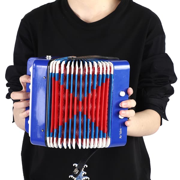 [2F]7 tangenter 2 bas Mini harmonika pædagogisk musikinstrument rytmelegetøj til børn