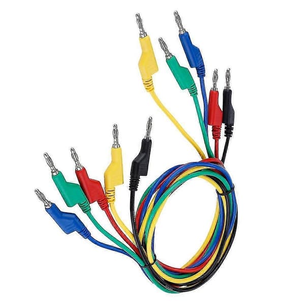 5st P1036 Högspännings dubbelhövdad 1m 4mm banankontaktkabel testkablar för multimeter