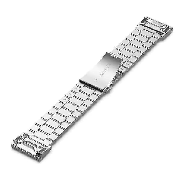 För Garmin Fenix 7S / 7S Pro / 6S Pro klockarmband 20 mm rostfritt stål 3-pärlarmband - Mult Multicolor Silver