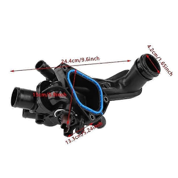Vannflensetermostat for 207 208 508 2008 3008 motorkjøling Black