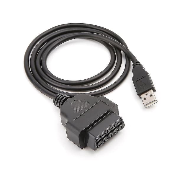 16-bens OBD2 til USB-port opladerkabeladapterstik Diagnostisk værktøj