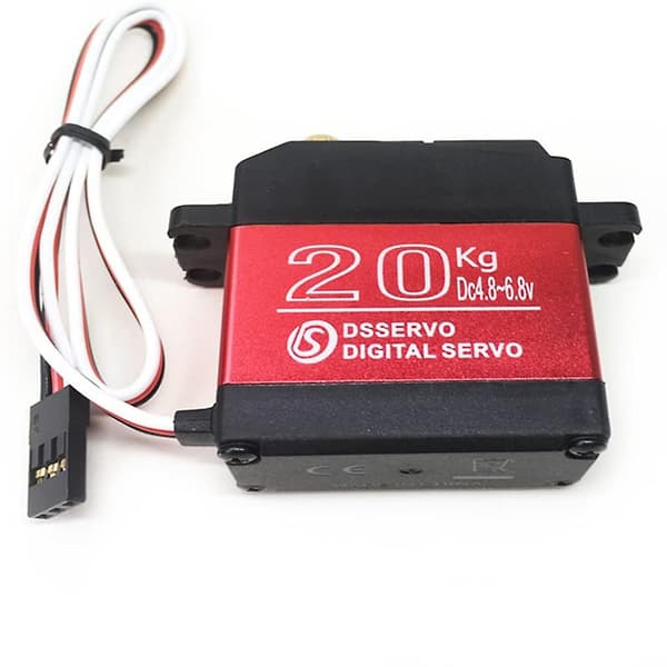 20 kg kjerneløs digital servomotor Hv 6,8 V kobber+aluminiumsgir