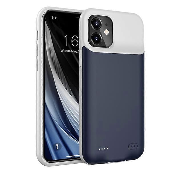 6000mAh oppladbart batteri mobiltelefonladerdeksel kompatibelt med iPhone 12 mini 5,4 tommer Blue