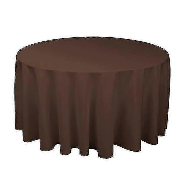 Rundt bordtrekk til fest i polyester, ensfargede, hjemmeinnredning Silver Diameter 220CM