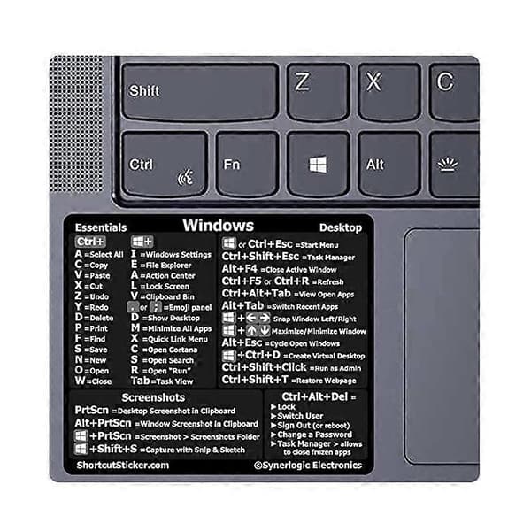 PC-referansetastatursnarveisklistremerke for PC bærbar datamaskin stasjonær svart For Mac