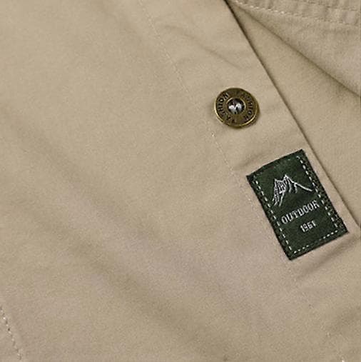 Långärmad arbetsskjorta för män (S-4XL) Khaki XL
