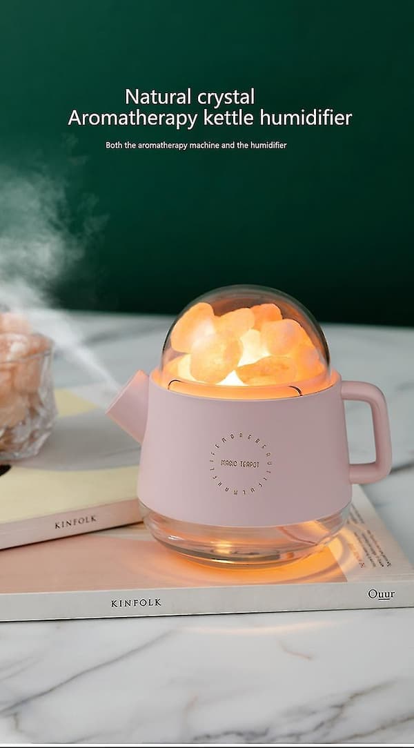 [2F]Bærbar krystall aromaterapi luftfukter USB trådløs vannkoker aromaolje diffuser|luftfukter