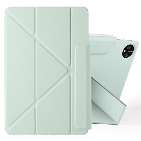 Fast spenne magnetisk deformasjon lær nettbrettveske for Honor MagicPad 2 12.3 Baby Green