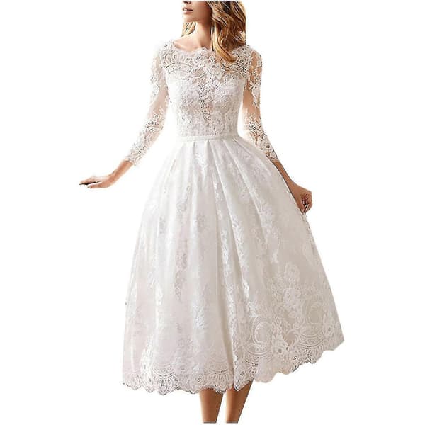 Sexig vardagsklänning för kvinnor i elegant långärmad design M