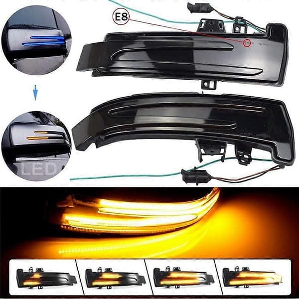 [2F]Dynamiske LED-sidespeil sekvensielle blinklys for A//E/S/CLA/GLA// Klasse W176 W246 W204