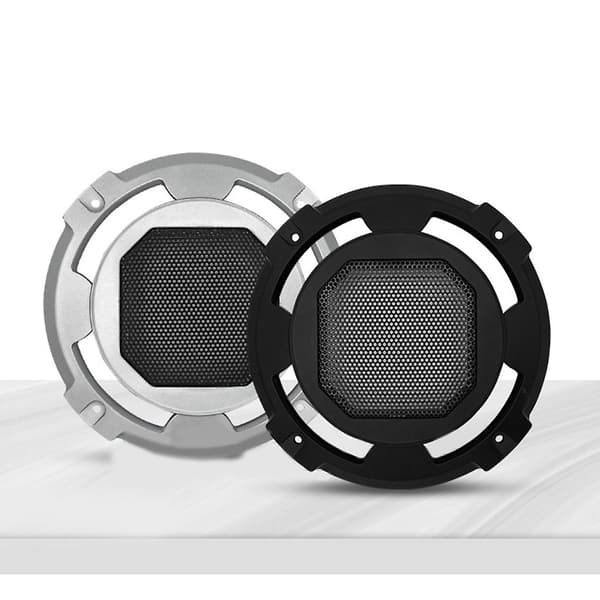 Mesh Høyttaler Dekorativ Sirkel Subwoofer Grill Deksel Beskyttelse Erstatninger Silver