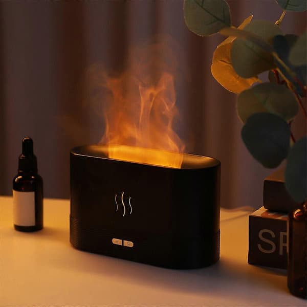 [2F] Flame Fragrance Diffuser Bärbar Flame Luftfuktare för Hemmakontor Yoga